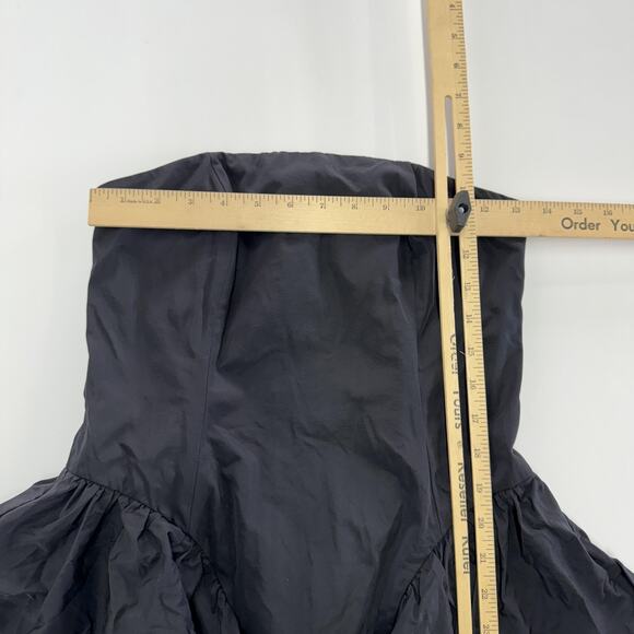 Pearl Marchesa Dress Womens 6 Black Strapless Ruffle Mini Evening Party Cocktail - Picture 5 of 7